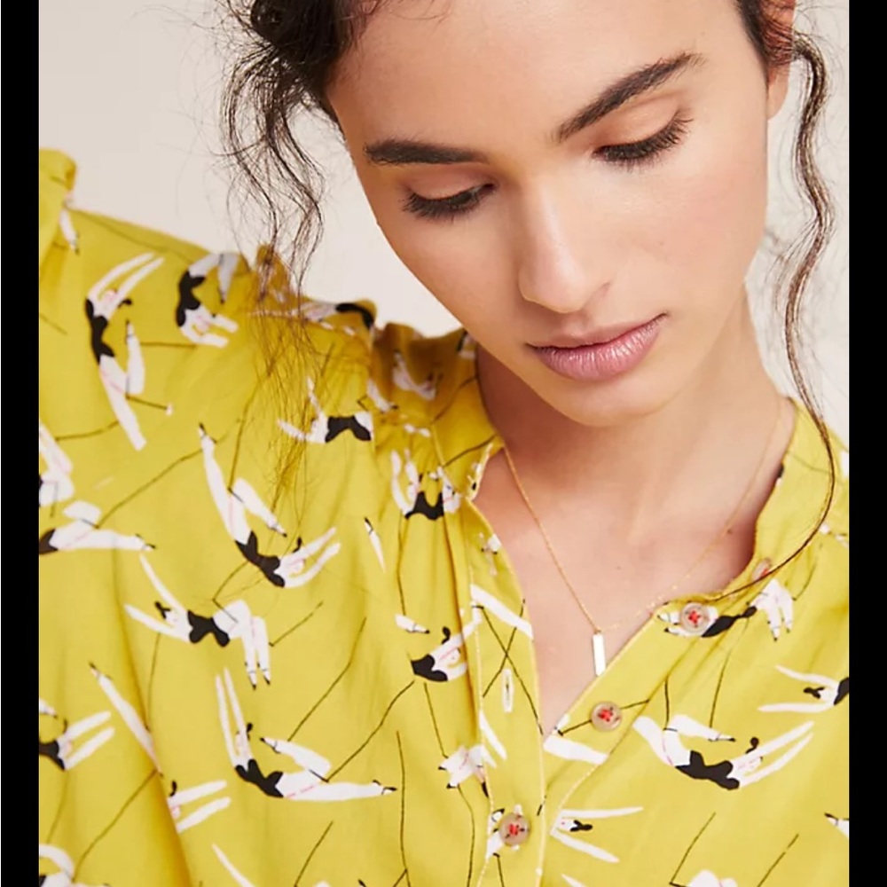 ANTHROPOLOGIE I Emily Isabella Robina Trapeze Artist Blouse - Picture 4 of 11
